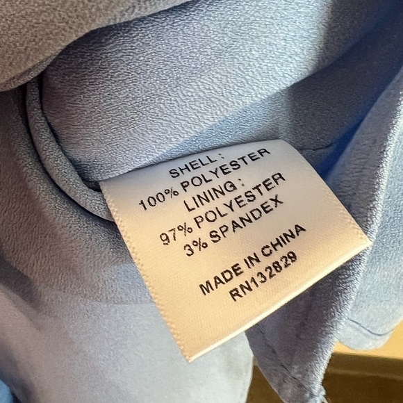 NWT NBD Swissdot Ruched Side Andre Ruched Midi Dress in Blue - Picture 8 of 9